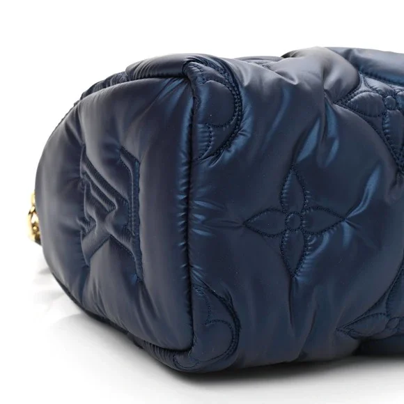 ❌❌LOUIS VUITTON Pillow Speedy Bandouliere 25 Monogram Nylon Metallic Blue bag LV - Picture 7 of 11
